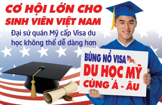 co hoi lon cho sinh vien Viet Nam duoc cap visa du hoc my
