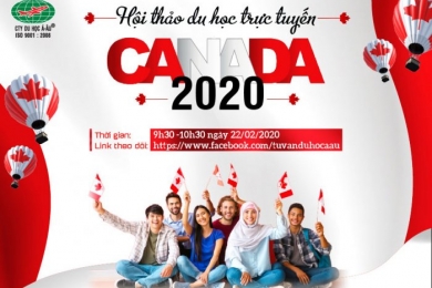 Hội thảo Du học Trực tuyến Canada 2020 – Kinh nghiệm chọn ngành, Săn học bổng và chương trình Visa ưu tiên không chứng minh tài chính