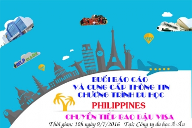 Buổi báo cáo và cung cấp thông tin chương trình du học Philippines chuyển tiếp bao đậu Visa