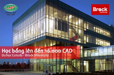 Học bổng lên đến 16.000 CAD từ trường Brock University khi du học Canada