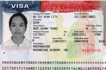 Chúc mừng học sinh Quang Ngọc Khánh Trang đậu Visa du học Mỹ