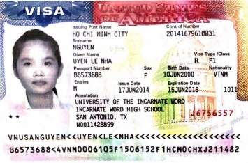 Chúc mừng Nguyễn Lê Nhã Uyên đậu Visa du học Mỹ