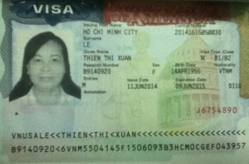Chúc mừng Lê Thị Xuân Thiên đậu Visa du lịch Mỹ