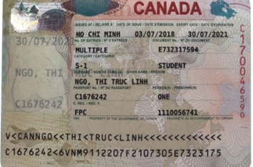 Chúc mừng học sinh Ngô Thị Trúc Linh đậu Visa du học Canada