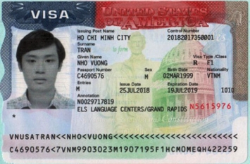 Chúc mừng học sinh Trần Nho Vương đã đậu Visa du học Mỹ