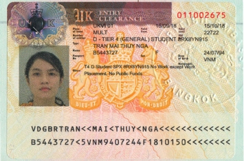 Chúc mừng học sinh Trần Mai Thuý Nga đậu Visa du học Anh