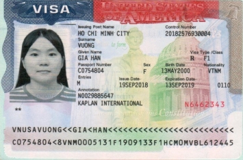 Chúc mừng học sinh Vương Gia Hân đã đậu Visa du học Mỹ