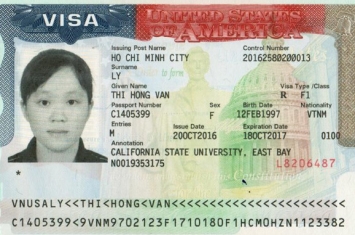 Chúc mừng học sinh Lý Thị Hồng Vân đậu Visa du học Mỹ