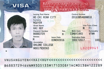 Chúc mừng học sinh Nguyễn Hải Huy đậu Visa du học Mỹ